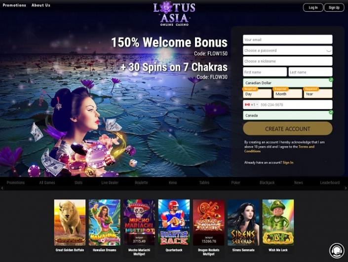 Lotus Asia casino no deposit bonus codes