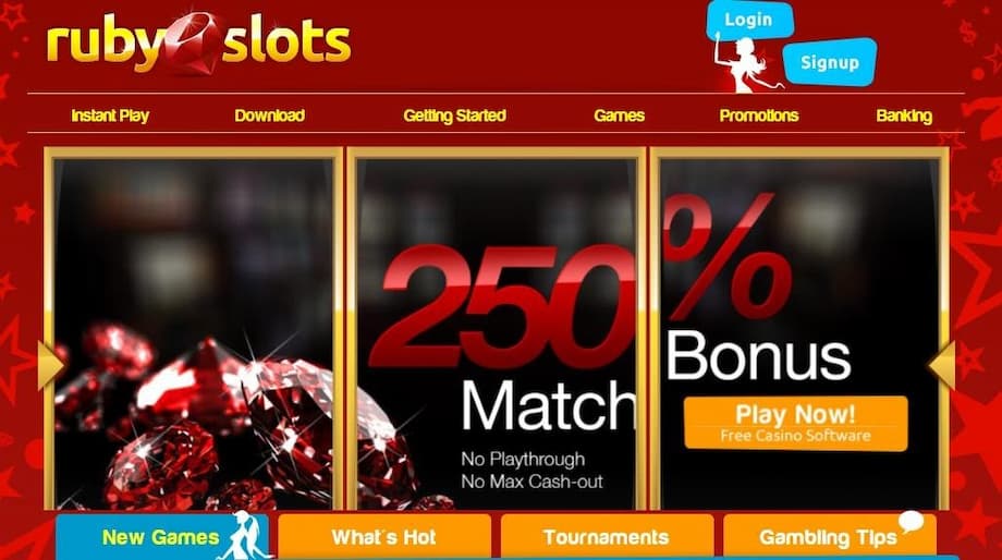 Ruby Slots Review with No Deposit Bonuses